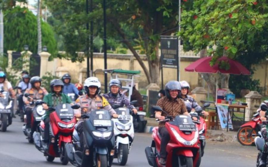 Deklarasi Pemilu Damai, Kapolda Bengkulu Bersama FKPD Kirab Bareng Bikers