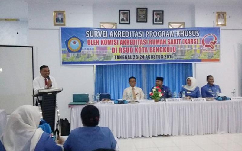 Walikota Bengkulu Helmi Hasan menyambut langsung tim survey yang dipimpin oleh Tulus Setiono dan Dr. Widayanto di RSUD kota