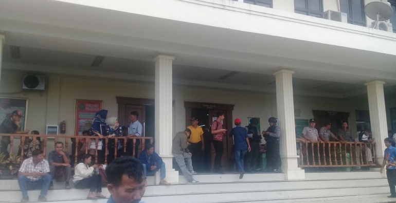 penjagaan sidang vonis RM