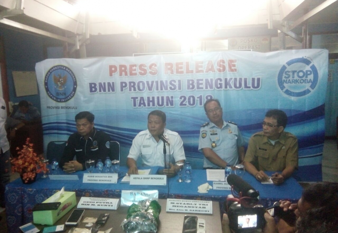 sindikat narkoba internasional tertangkap di bengkulu