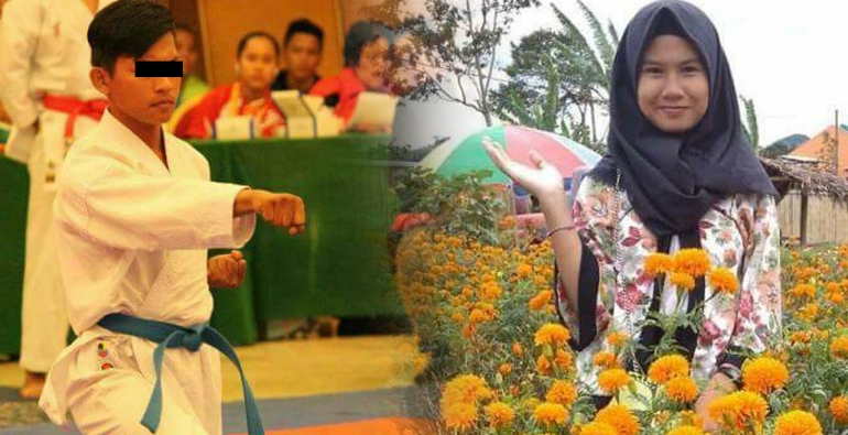 pelaku sebelah kiri, korban sebelah kanan