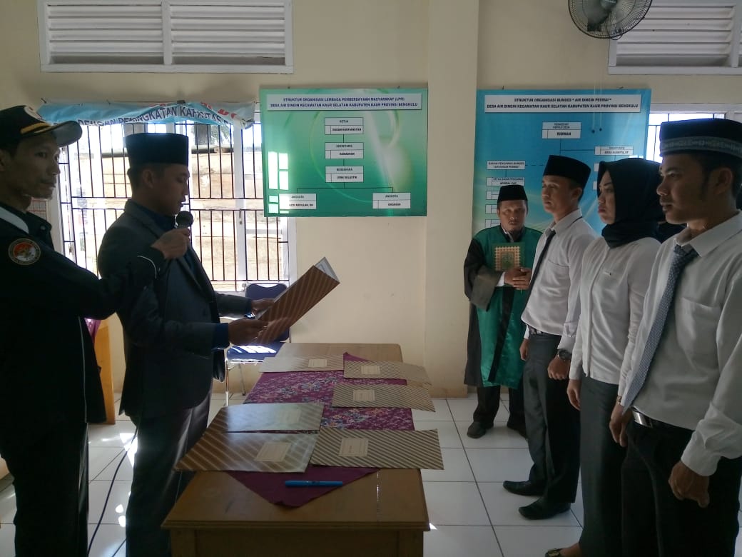 Pelantikan Pengawas TPS Kecamtan Tetap Kab.Kaur