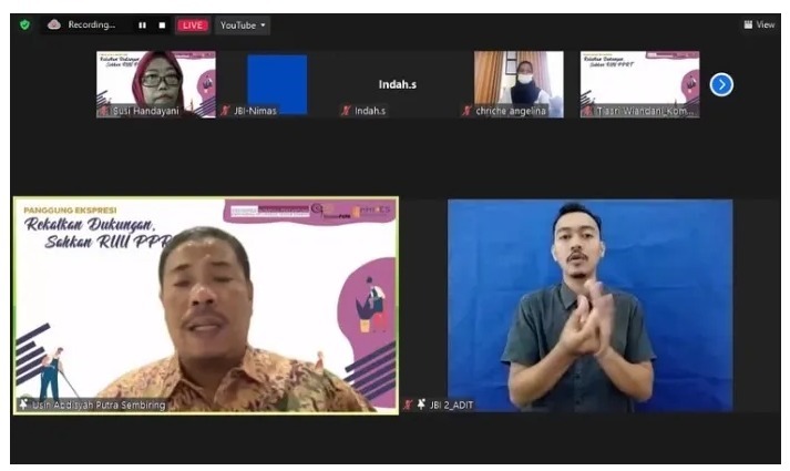  Ketua BAPEMPERDA DPRD Provinsi Bengkulu Usin Abdisyah saat mengikuti acara Panggung Ekspresi via virtual