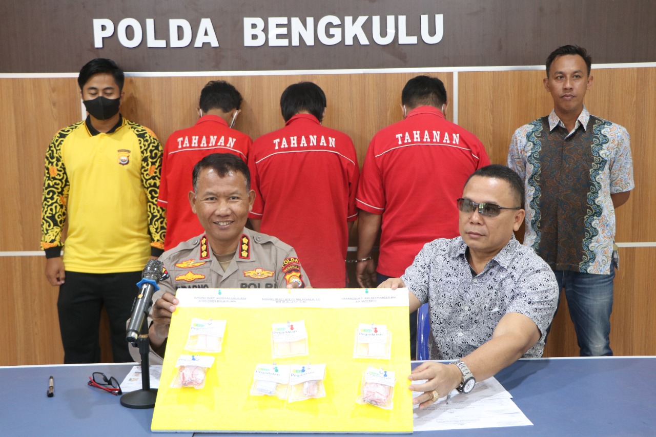 3 terduga pelaku pengedar narkoba