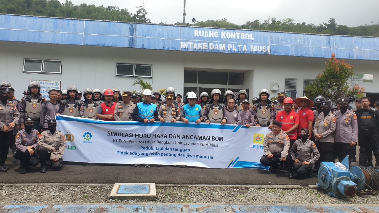 Tingkatkan Kewaspadaan, PLN UPDK Bengkulu Simulasi Tanggap Darurat Huru Hara dan Ancaman Bom