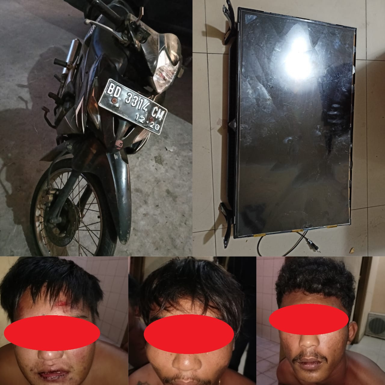Kepolisian Resor Bengkulu berhasil menangkap terduga pelaku tindak pidana pencurian dengan kekerasan pada Minggu (07/08/2022) di Jalan Flamboyan 07 Kelurahan Kebun Kenanga Kecamatan Ratu Agung Kota Bengkulu. Dengan tempo waktu Kurang dari dua jam para pelaku berjumlah tiga orang yakni SY (22), YS (22) dan SW (22) warga kota Bengkulu yang juga merupakan residivis berhasil diciduk sat reskrim Polres Bengkulu.