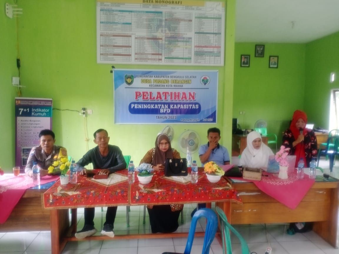 Bhabinkamtibmas Polsek Kota Manna Hadiri Kegiatan Pelatihan Peningkatan Kapasitas BPD Desa Padang Berangin 