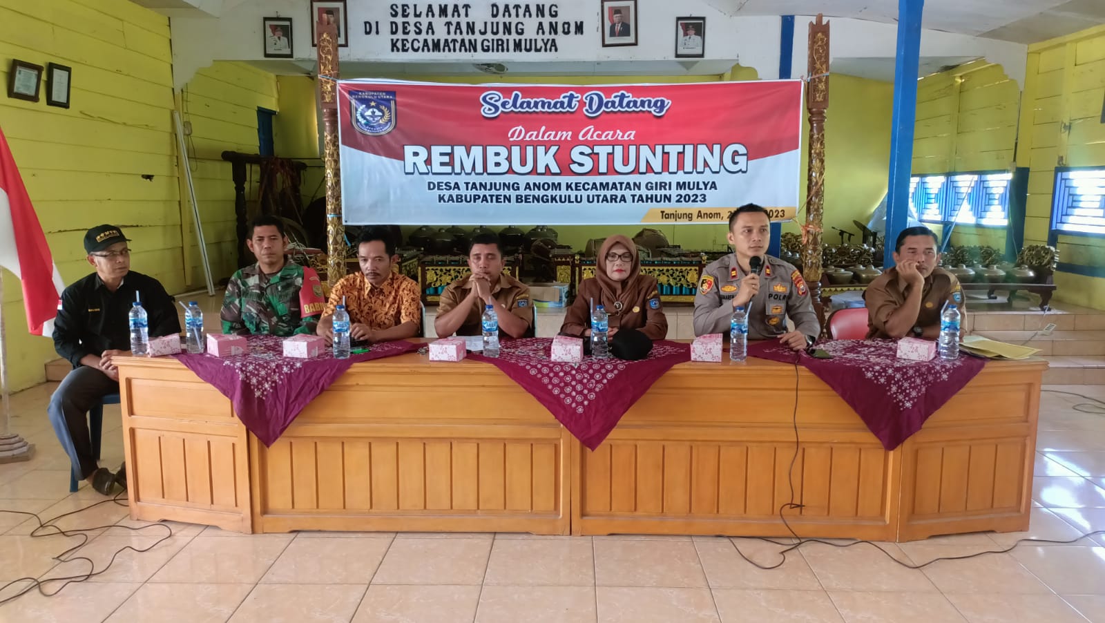 Hadiri Rembuk Stunting Desa, Ini yang Disampaikan Kapolsek Giri Mulya
