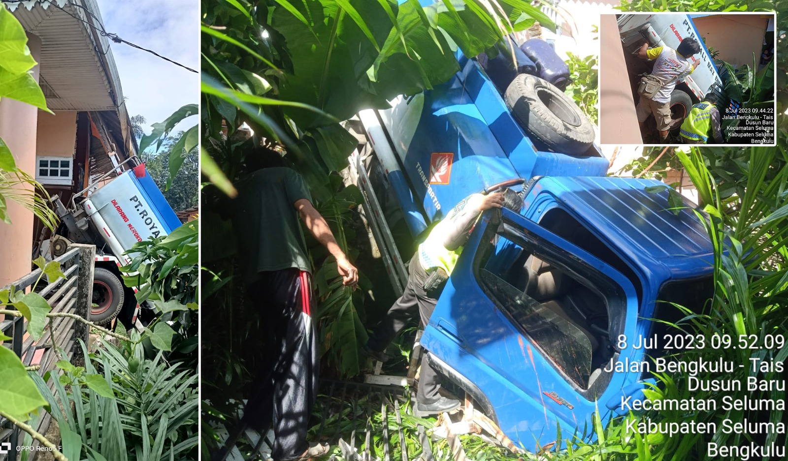 Colt Diesel Tabrak Rumah Warga Seluma