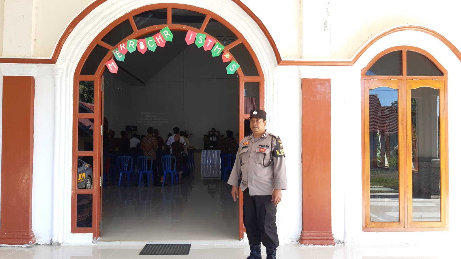 Jaga Keamanan Dalam Beribadah, Polsek Padang Jaya Laksanakan Pengamanan Gereja 