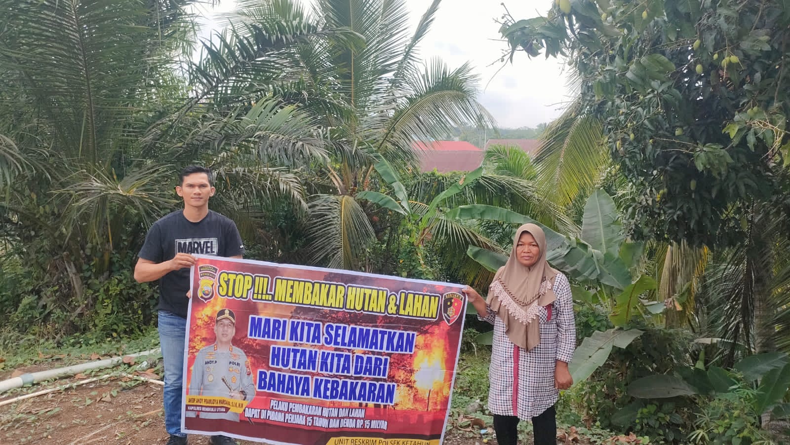 Personel Unit Reskrim Sambang Warga Binaan Cegah Karhutla