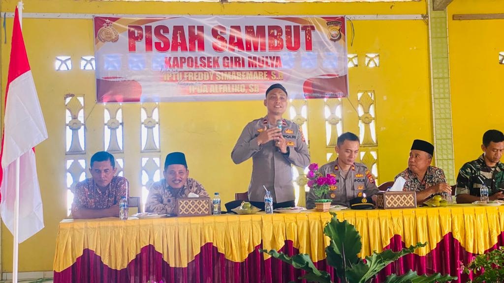 Pisah Sambut Kapolsek Giri Mulya, Ini Pesan Kapolsek yang Lama dan Harapan Kapolsek yang Baru