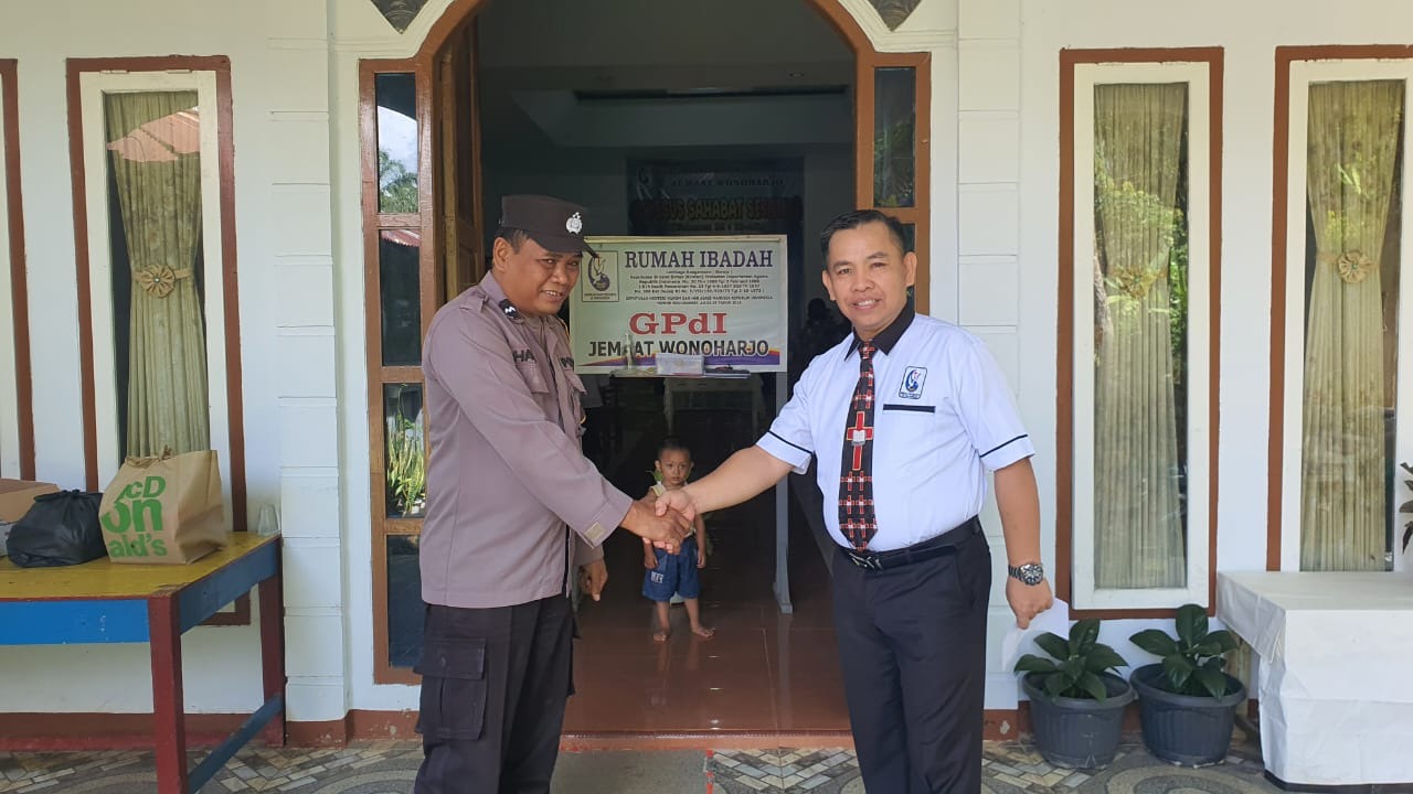 Berikan Keamanan Ibadah Minggu, Polsek Giri Mulya Sambangi Gereja di wilkum Polsek Giri Mulya