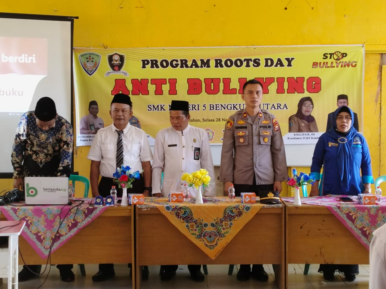 Program Roots Day Kapolsek Ketahun Berikan Sosialisasi Anti Bullying kepada Siswa/i SMK N 5 Bengkulu Utara