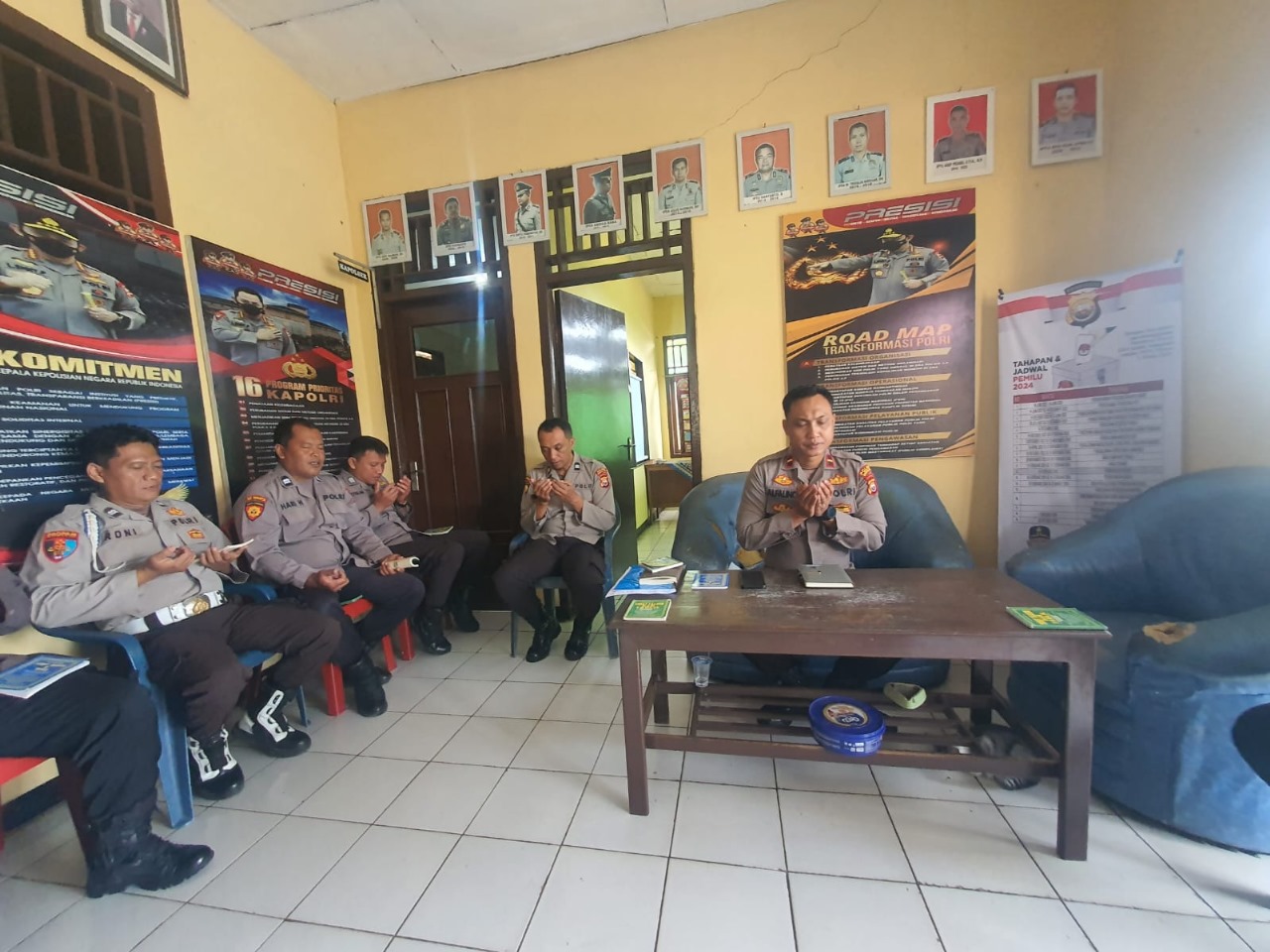 Kapolsek Giri Mulya Pimpin Kegiatan Binrohtal di Mako Polsek Giri Mulya