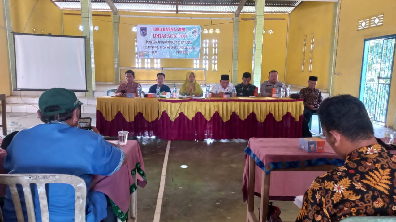 Polsek Giri Mulya Hadiri Kegiatan Lokakarya Mini Lintas Sektor Puskesmas Air Bintunan Tahun 2023