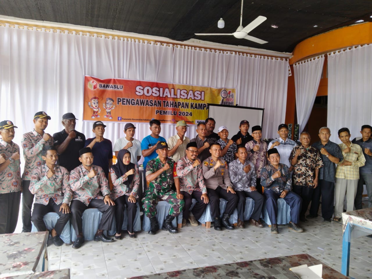 Kapolsek Ketahun Sosialisasi Pegawasan Tahapan Pemilu Tahun 2024