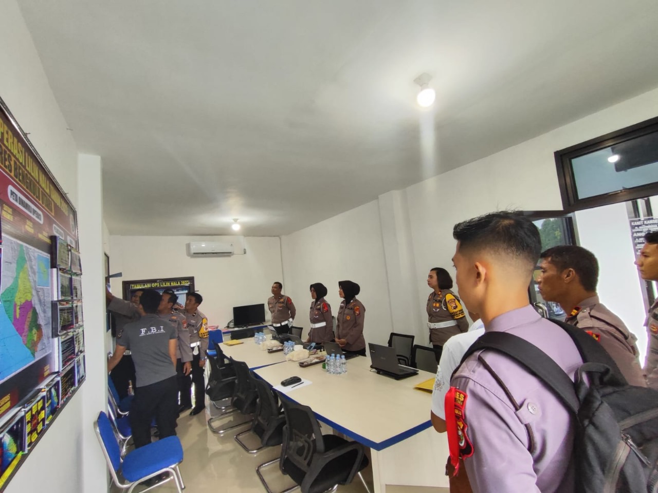 Tim Wasops Polda Bengkulu Periksa Posko Operasi Lilin Nala 2023 Polres Bengkulu Utara