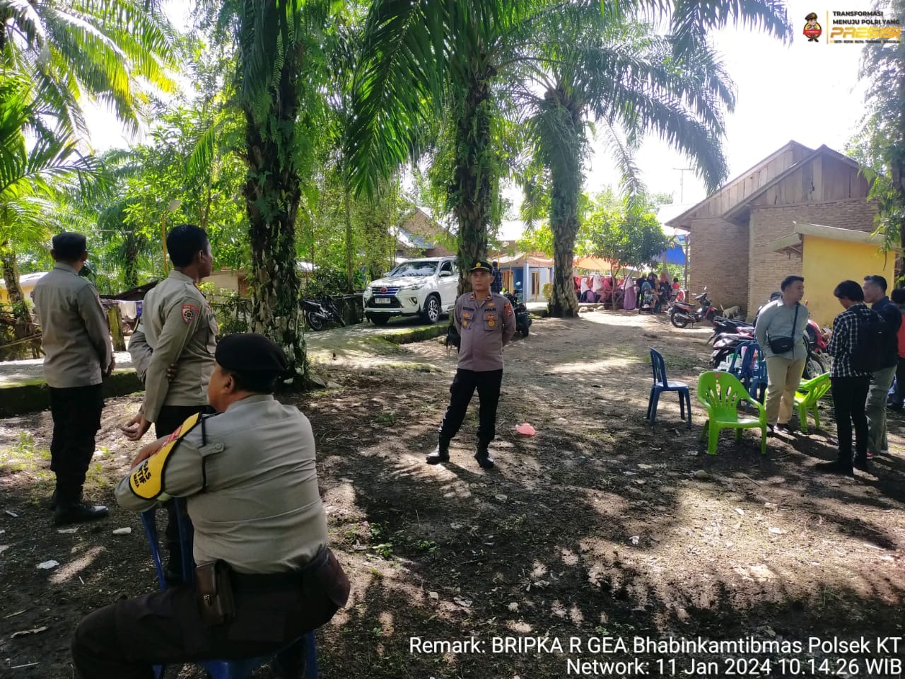 Ciptakan Keamanan dalam Proses Demokrasi, Polsek Kaur Tengah Lakukan Pengamanan Kampanye Calon DPD RI 