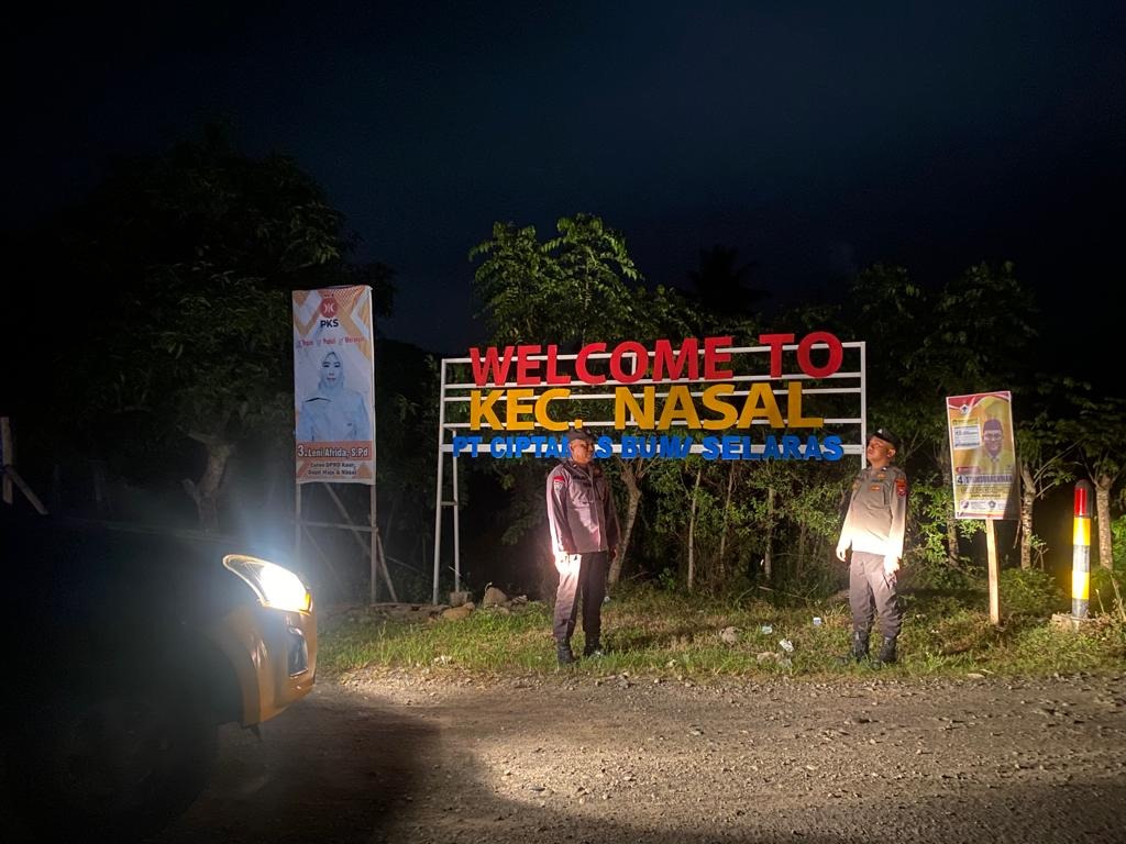 Pelihara Sitkamtibmas Aman, Polsek Nasal Patroli Rutin di Objek Vital