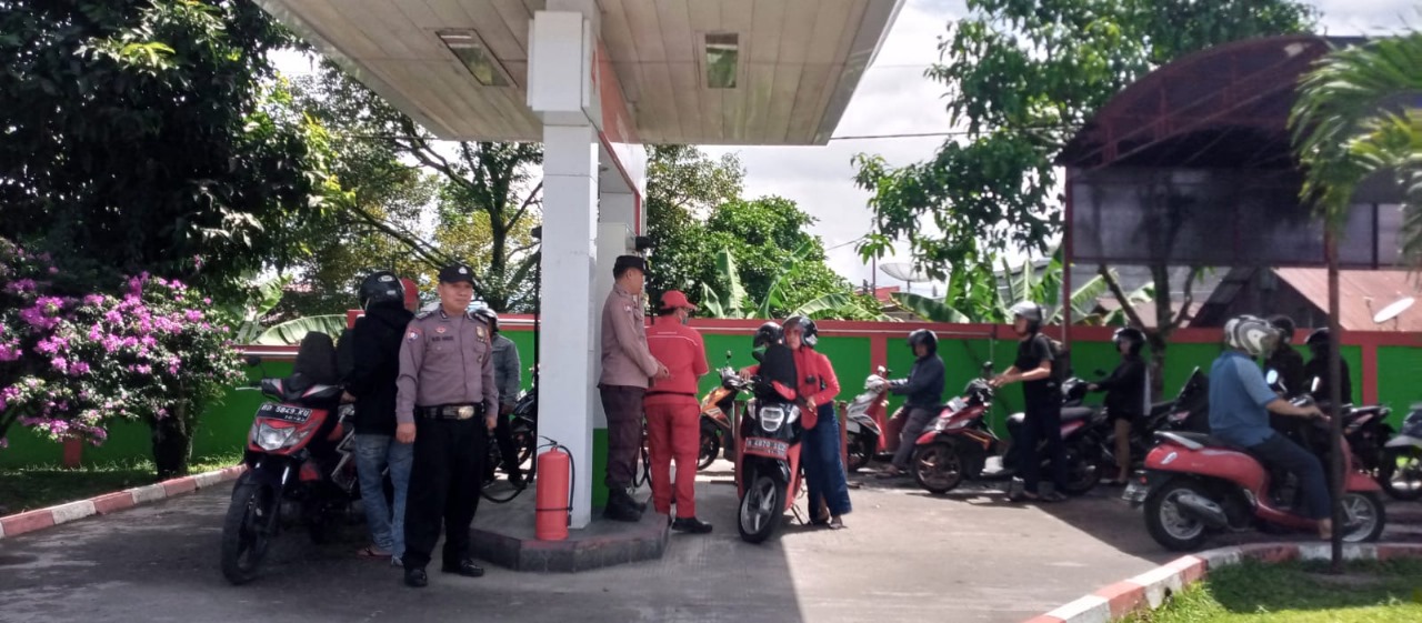 Polsek Curup Pantau Kegiatan Penyaluran BBM di SPBU Korem 