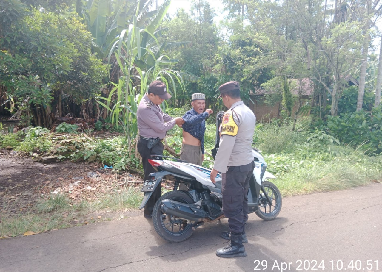 Tekan Kriminalitas, Polsek Selupu Rejang Gelar Razia Senjata Api dan Senjata Tajam