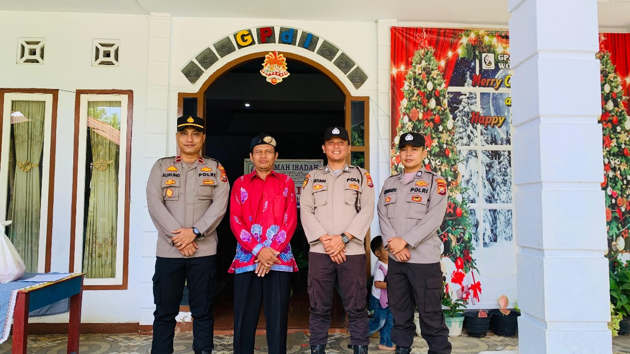 Kapolsek Giri Mulya Pimpin Pengamanan Ibadah Umat Nasrani Peringati Kenaikan Isa Al Masih 