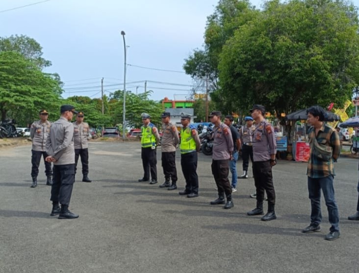 Pegamanan Hari Ke-4 Pertandingan Cabor Sepak Bola Popda Bengkulu Tahun 2024, Polresta Bengkulu Pastikan Berjalan Aman dan Kondusif 