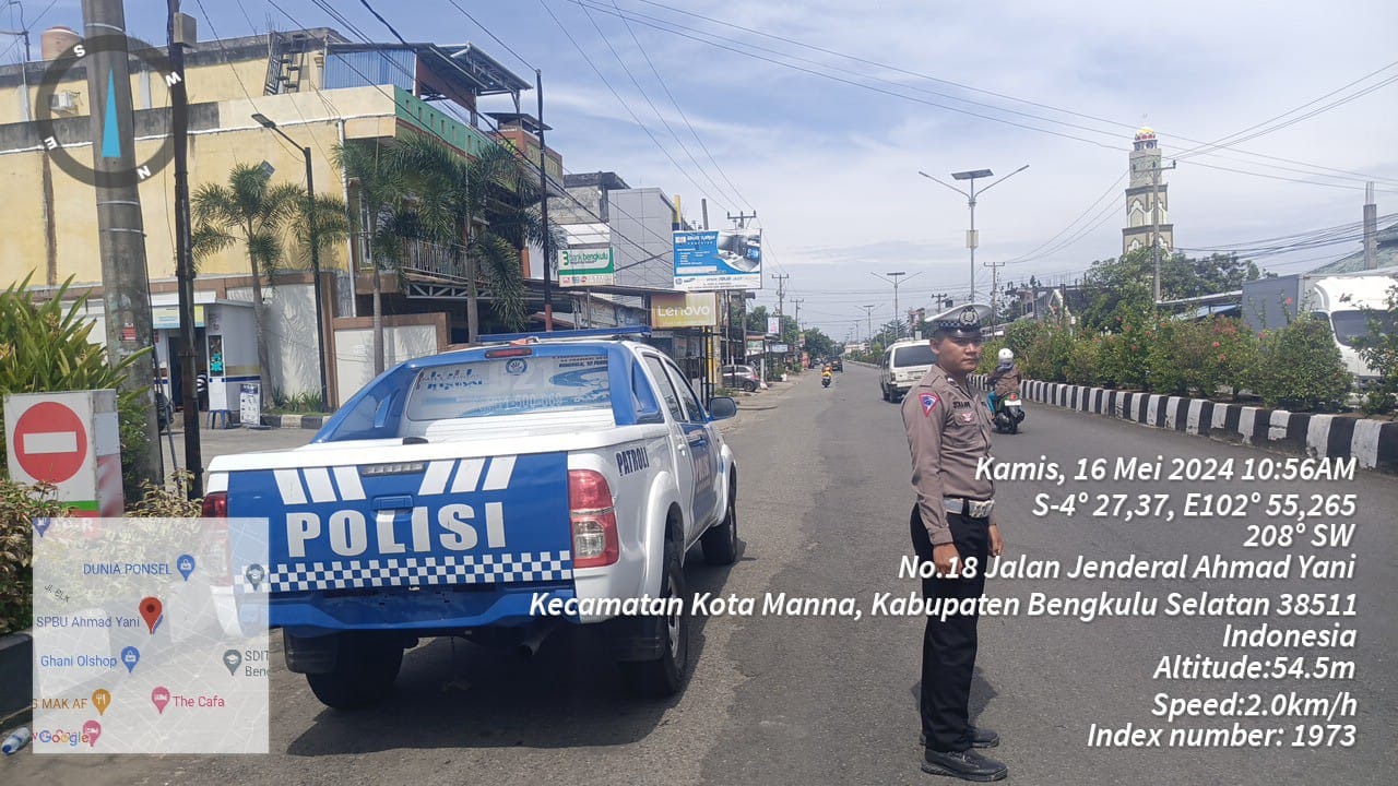 Wujudkan Kamseltibcar Lantas dan Cegah   Penyalahgunaan Distribusi BBM, Polisi Turlalin di  SPBU Kutau
