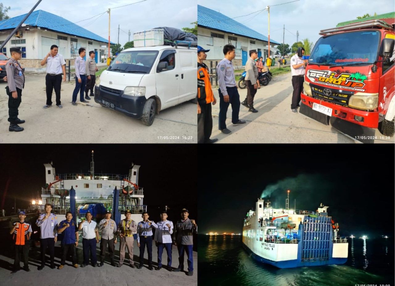 Jaga Harkamtibmas Kondusif, Polsek KSKP Pulau Baai Monitoring Keberangkatan Kapal di Dermaga ASDP 