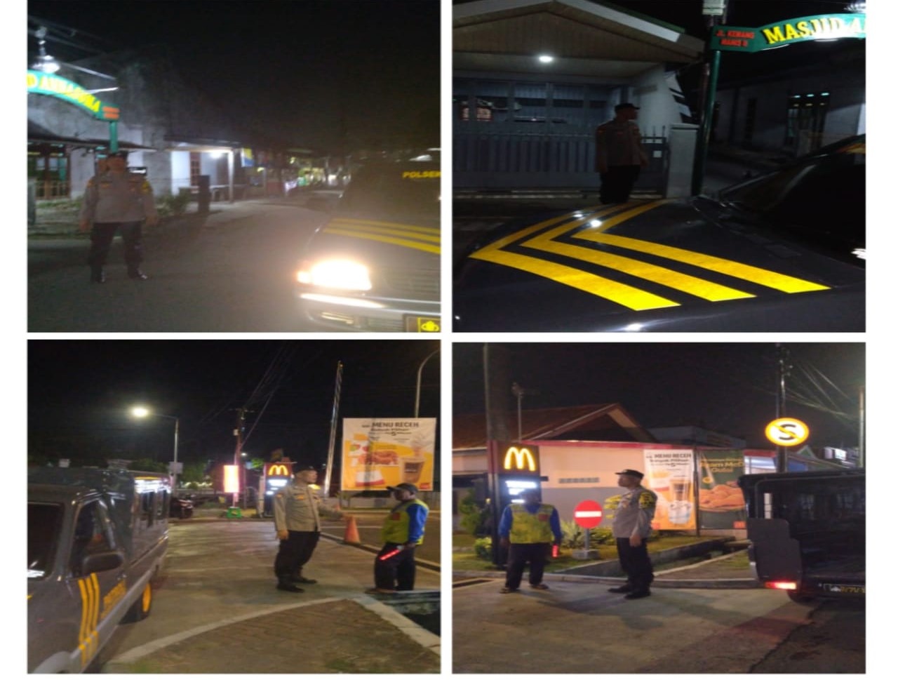 Ciptakan Keamanan di Seputaran Wilkum, Polsek Rtau Agung Patroli Keliling 