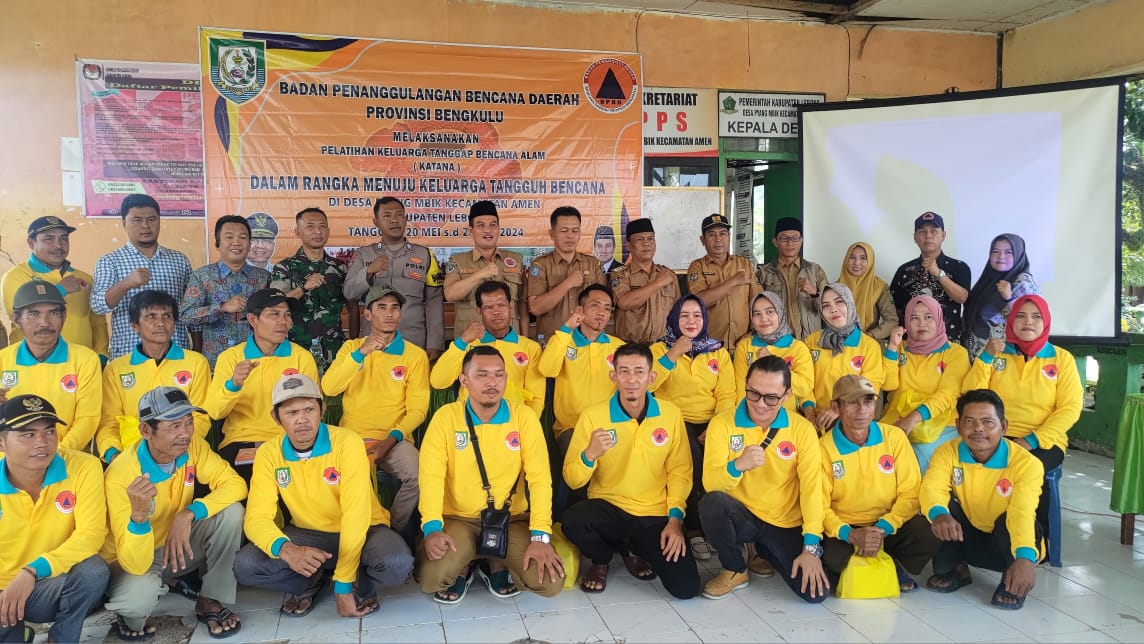 Bhabinkamtibmas Polsek Lebong Utara Hadiri Pembukaan Pelatihan Keluarga Tanggap Bencana Alam