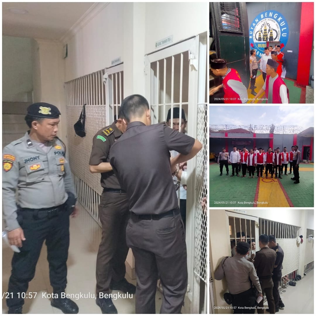 Jalani Persidangan 63 Tahanan Dikawal Polresta Bengkulu 