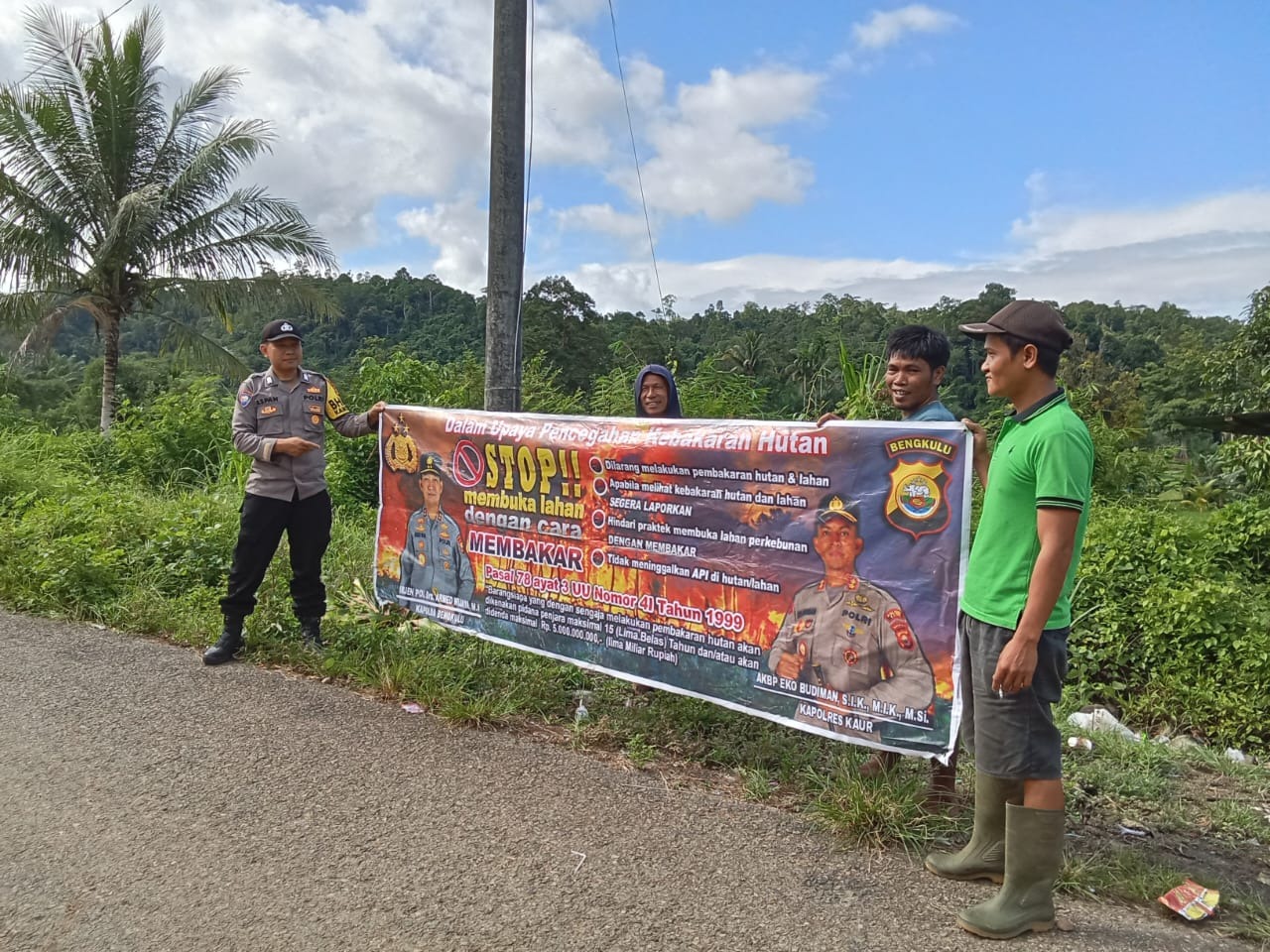 Polsek Muara Sahung Sosialisasi Karhutla 