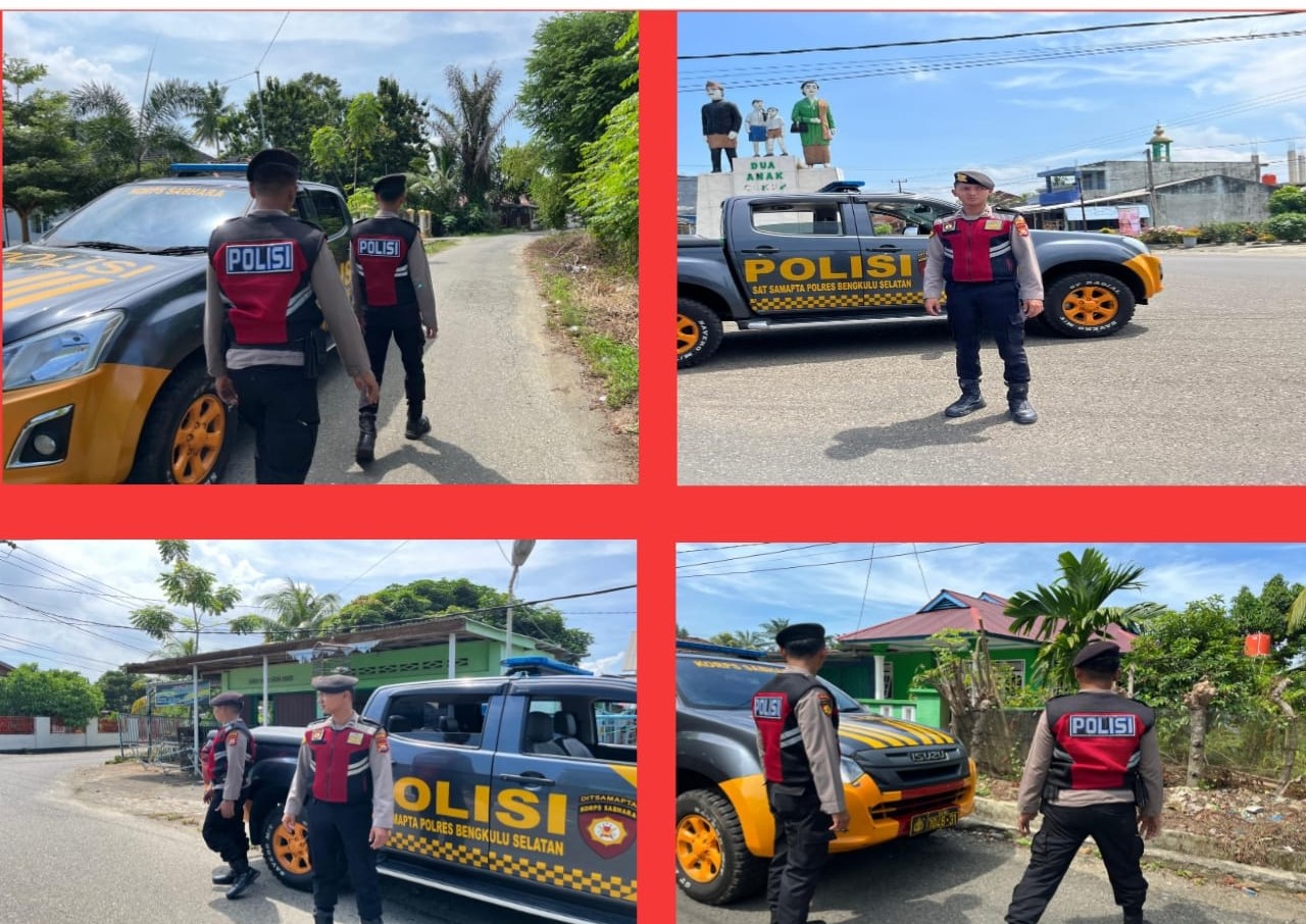 Patroli Presisi, Sat Samapta Polres Bengkulu Selatan Sampaikan Imbauan Kamtibmas Antisipasi 3C 