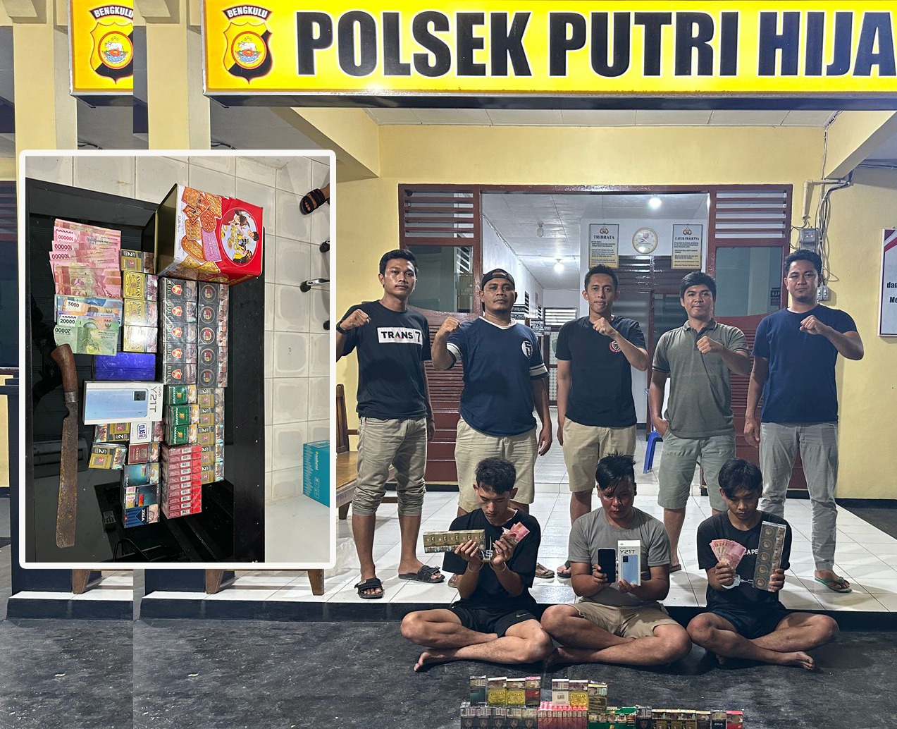 Bobol Rumah, 3 Pria ini Ditangkap Polsek Putri Hijau Dalam Hitungan Jam
