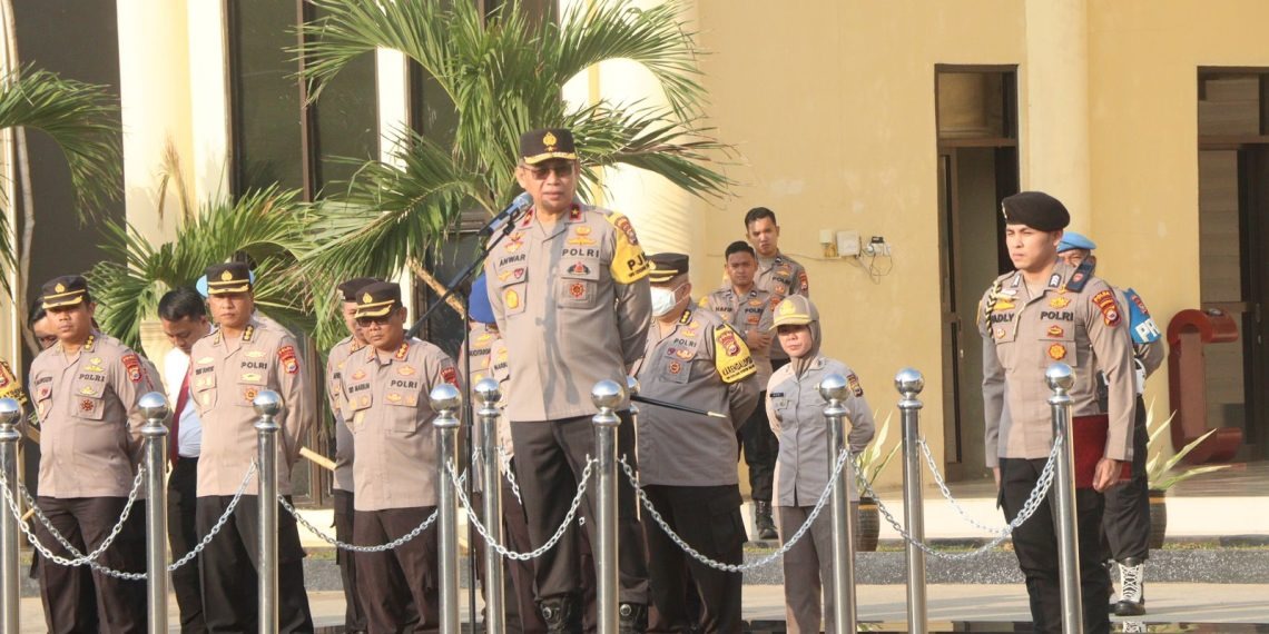 Kapolda Bengkulu Pimpin Apel Pagi, Tekankan Kesiapan Anggota Jelang Pilkada