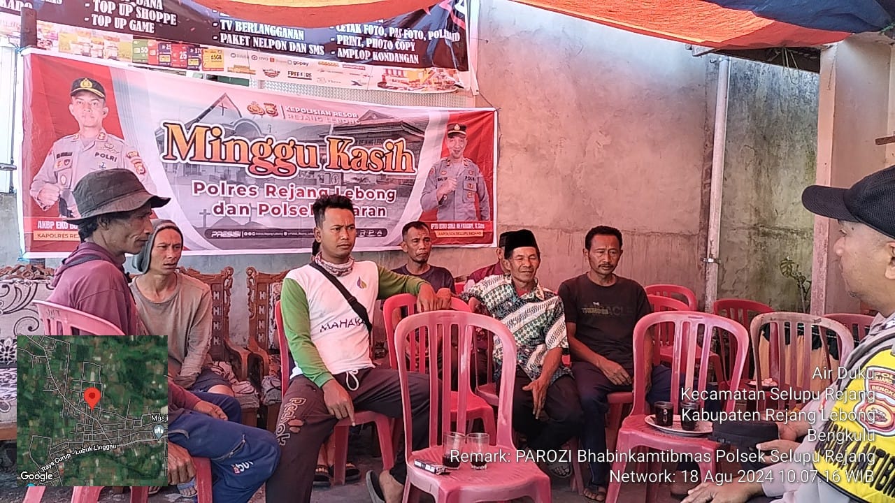 Polsek Selupu Rejang Minggu Kasih di Kelurahan Air Duku 