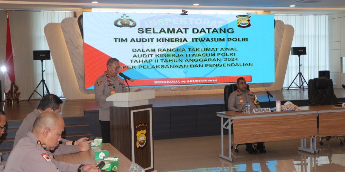 Kapolda Bengkulu Buka Taklimat awal Wasrik Itwasum Polri Tahap II T.A 2024