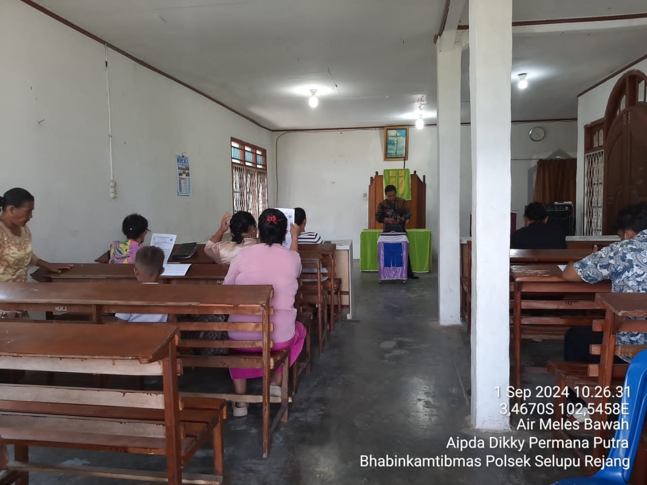 Pengamanan Kegiatan Ibadah Minggu di Gereja, Polres Rejang Lebong Tingkatkan Patroli