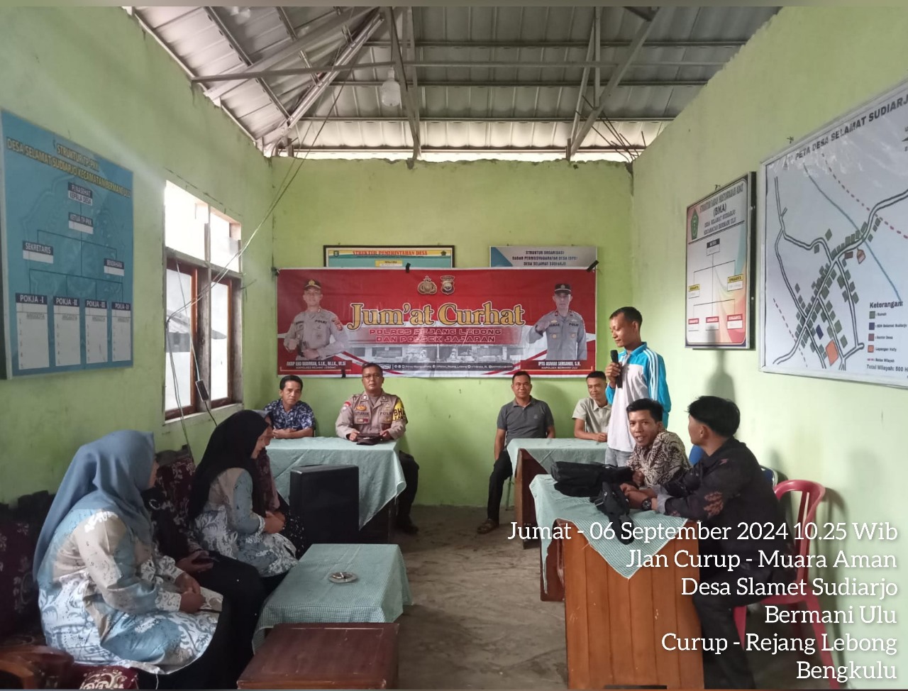 Sambang Kamtibmas Polsek Bermani Ulu  Gelar Jumat Curhat 