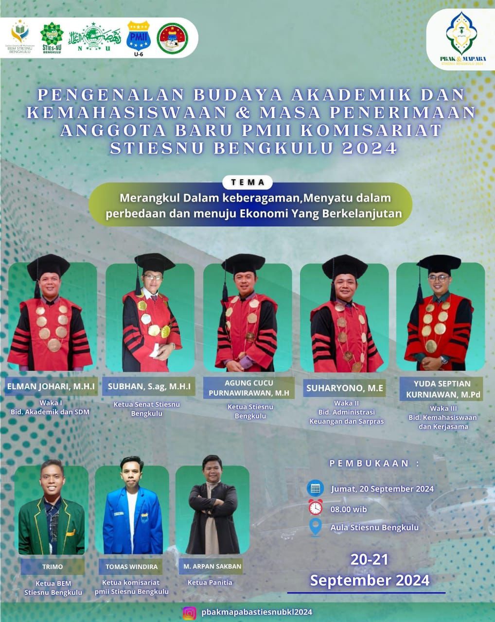 BEM STIESNU Bengkulu Akan Selenggarakan PBAK dan MAPABA PMII