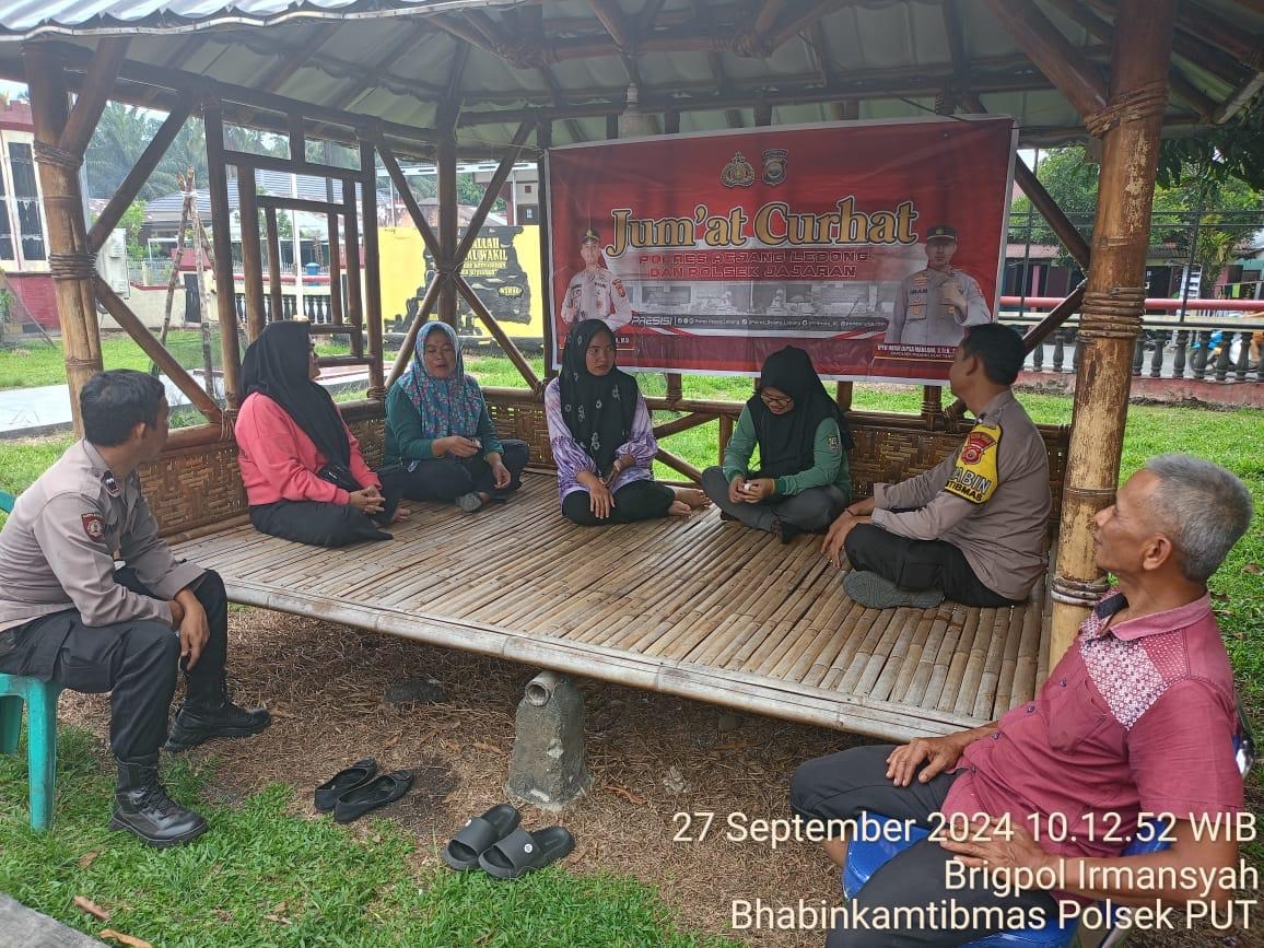 Melalui Jumat Curhat, Polsek Padang Ulak Tanding Sampaikan Imbauan Kamtibmas 