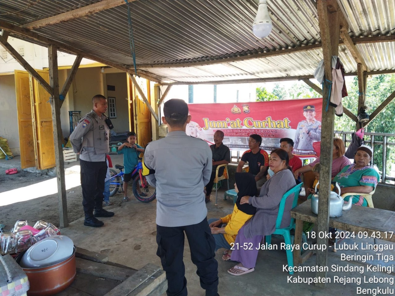 Polsek Sindang Kelingi Laksanakan Jumat Curhat Bersama Kapolsek Sindang Kelingi