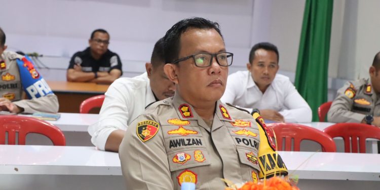 Polres Lebong Ikuti Zoom Meeting Terkait Pengamanan Distribusi Logistik Pilkada