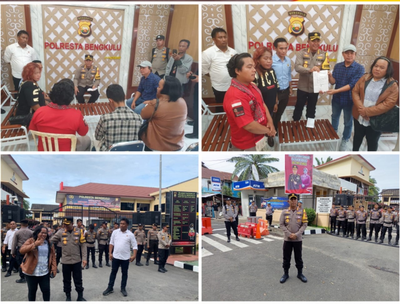 Aliansi Masyarakat Bengkulu Serahkan Surat Pemberitahuan Aksi Unjuk Rasa ke Polresta Bengkulu