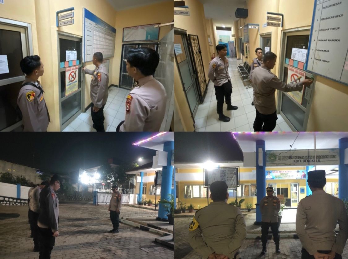 Polsek Gading Cempaka Pengamanan Logistik Pemilu di Sekretariat PPK Kecamatan 