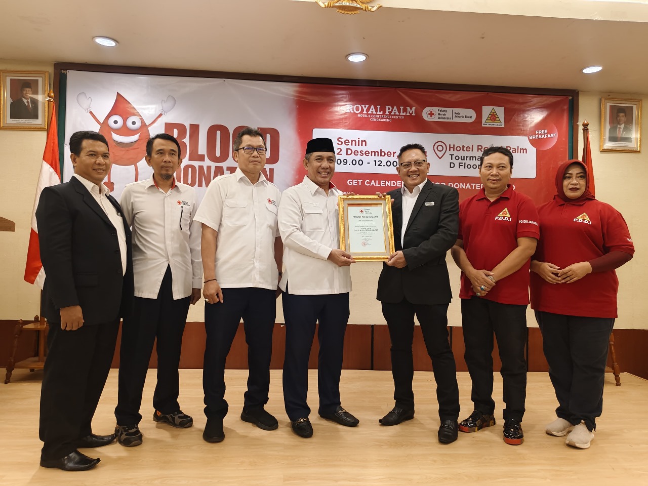 Ikhtiar Wujudkan Gaya Hidup, PDDI Bersama Royal Palm Hotel Selenggarakan Donor Darah