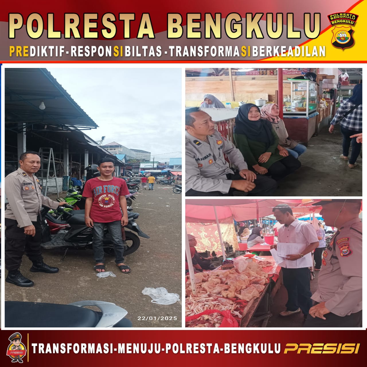 Polsubsektor Pasar Panorama Polsek Gading Cempaka Lakukan Patroli dan Himbauan Kamtibmas untuk Ciptakan Keamanan dan Ketertiban