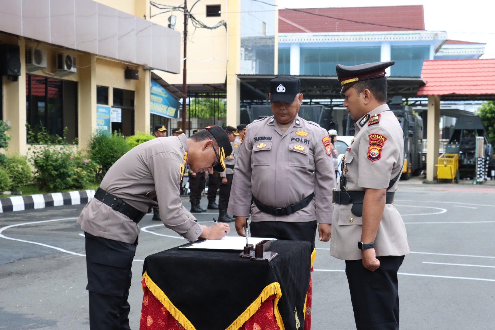 Serah Terima Jabatan, AKP Sujud Alif Yulam Lam Resmi Jabat Kasat Reskrim Polresta Bengkulu